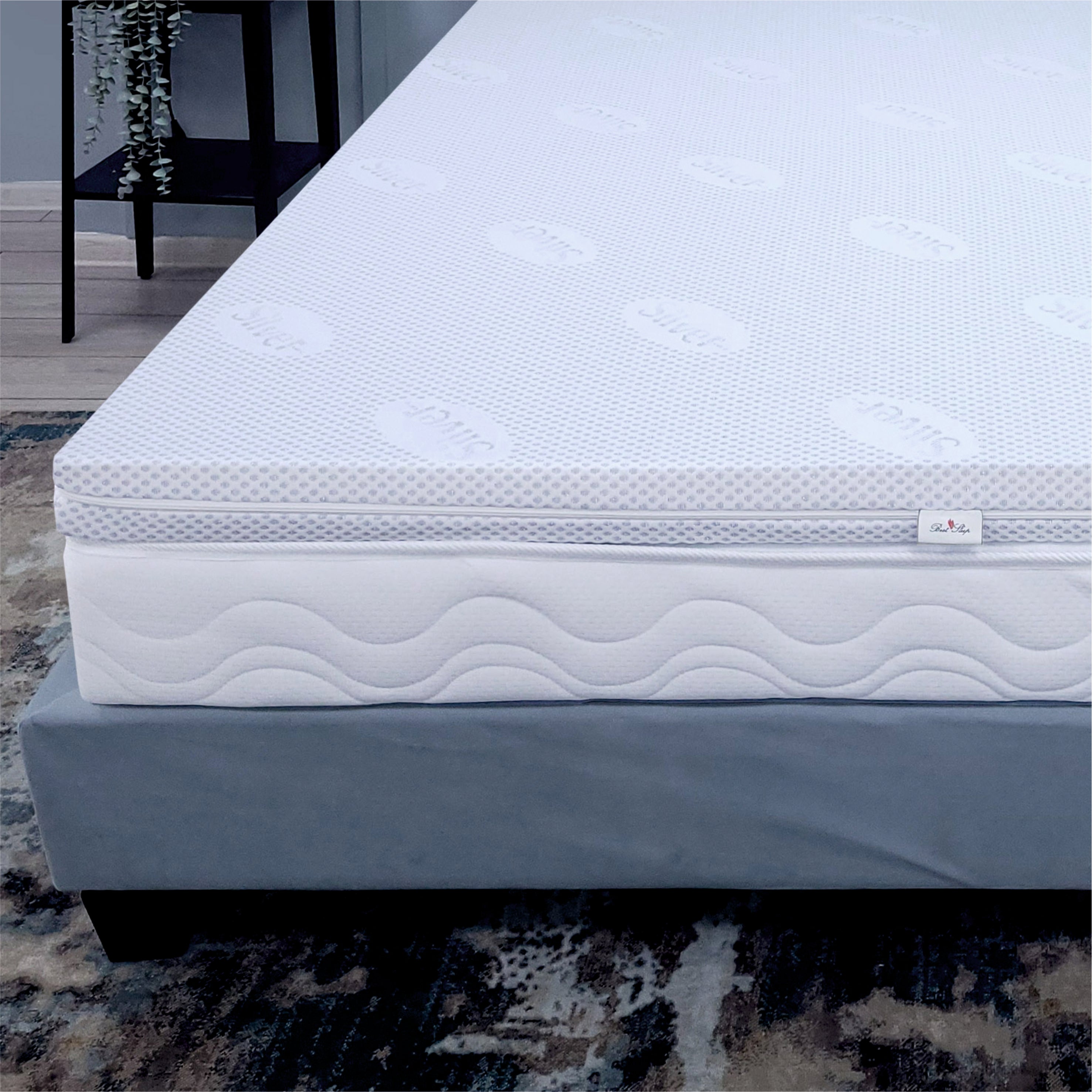 Topper Saltea Best Sleep Silver Care, H8cm, memory, high resilience, husa detasabila