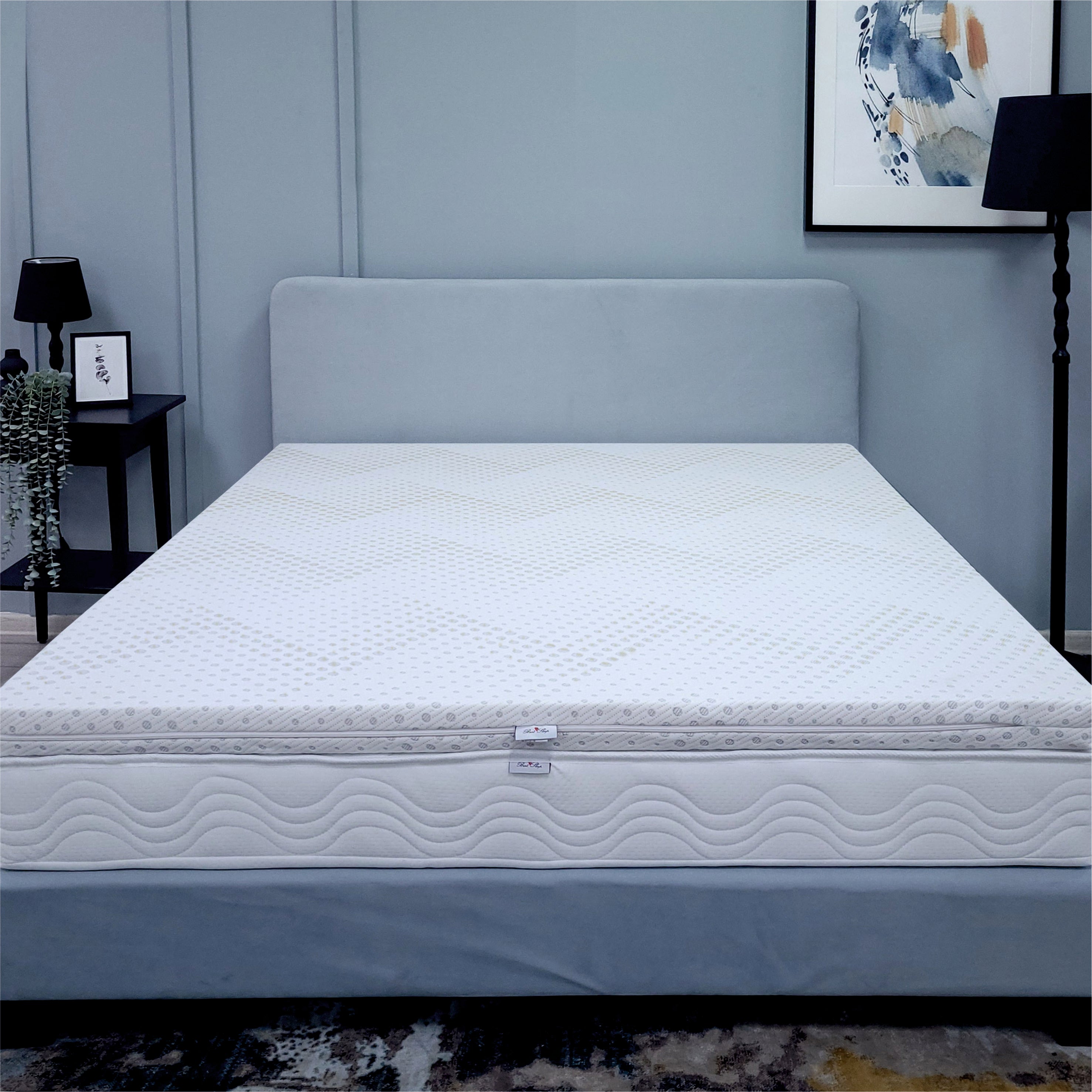 Topper Saltea Best Sleep Yellow Diamond, 4 +2 memory, husa detasabila