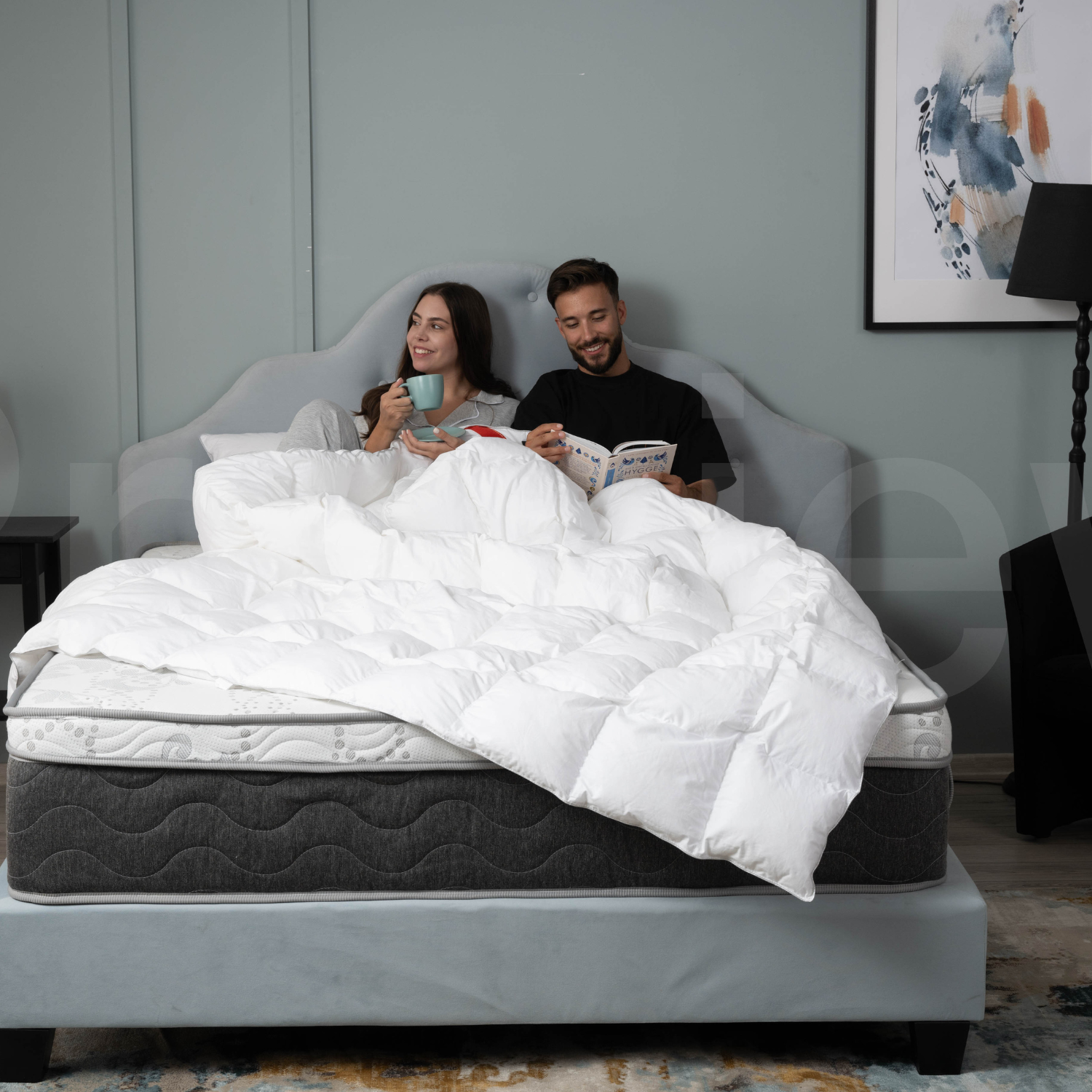 Set Best Sleep Pilota + 2 Perne 50x70 cm cu Pene si Puf de Gasca