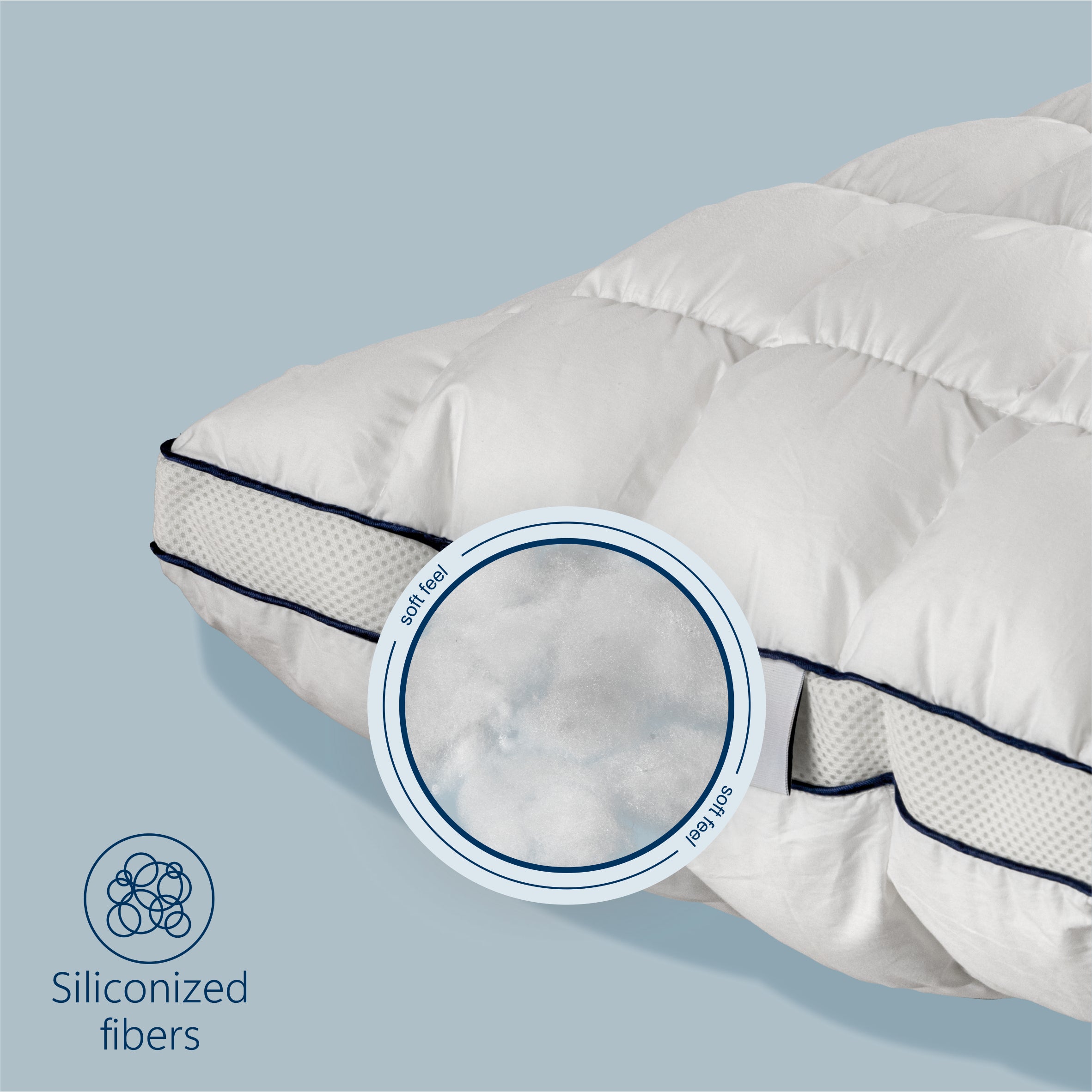 Perna Best Sleep, Silver Respira, fibra siliconizata, antialergica