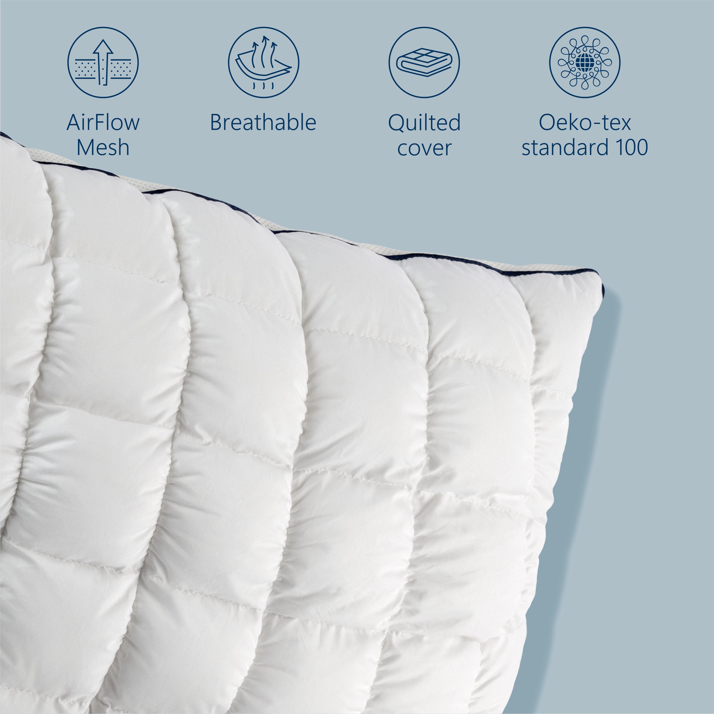 Perna Best Sleep, Silver Respira, fibra siliconizata, antialergica