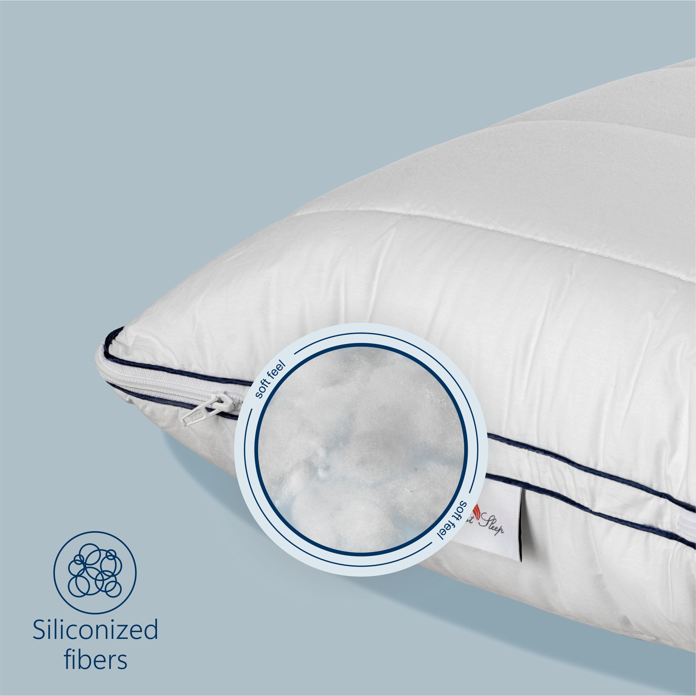 Perna Best Sleep Dreamline, fibra siliconizata, antialergica, inaltime reglabila