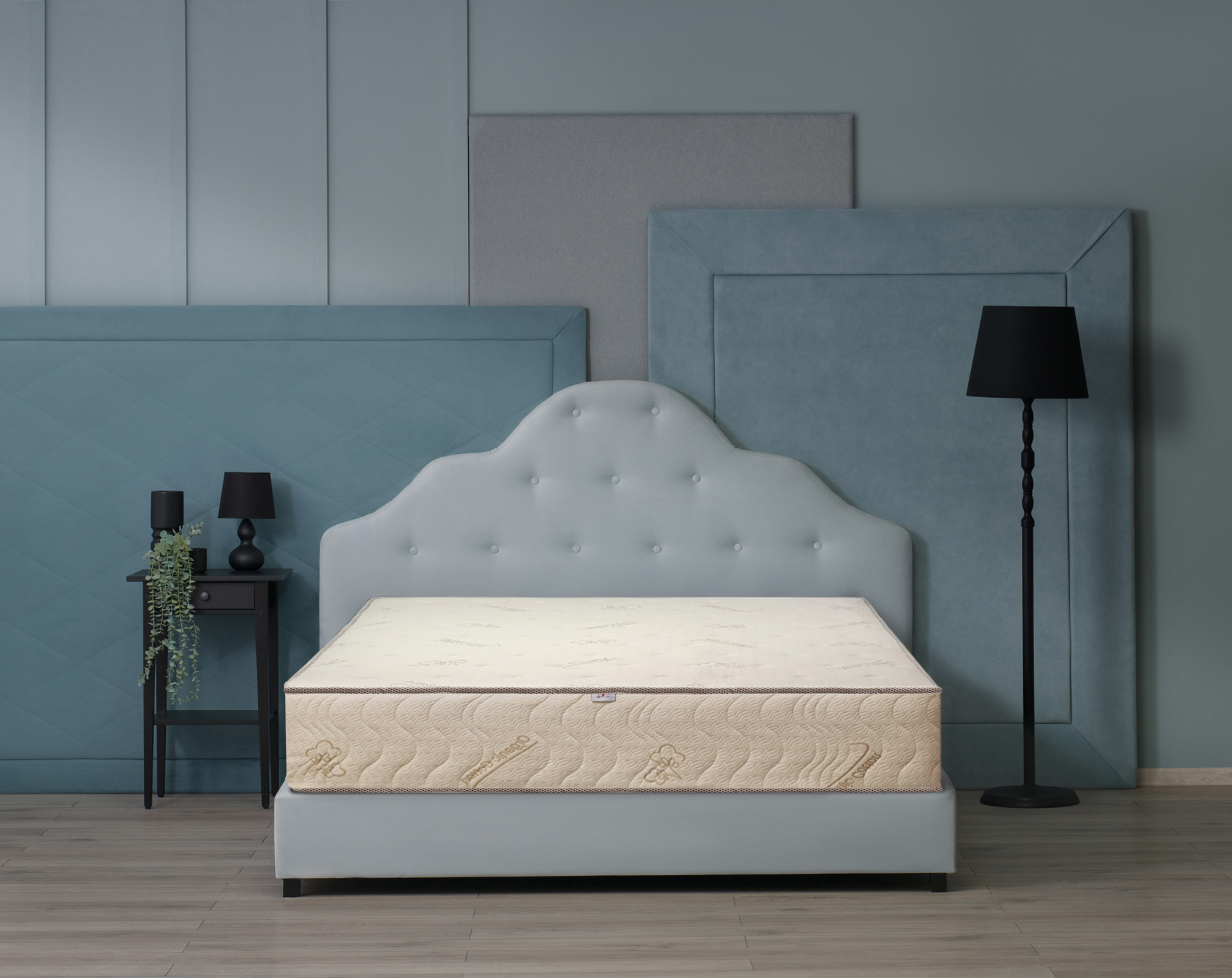 Saltea reversibila cu Arcuri Pocket Best Sleep OrthoCalm, 28cm, latex, textil bumbac