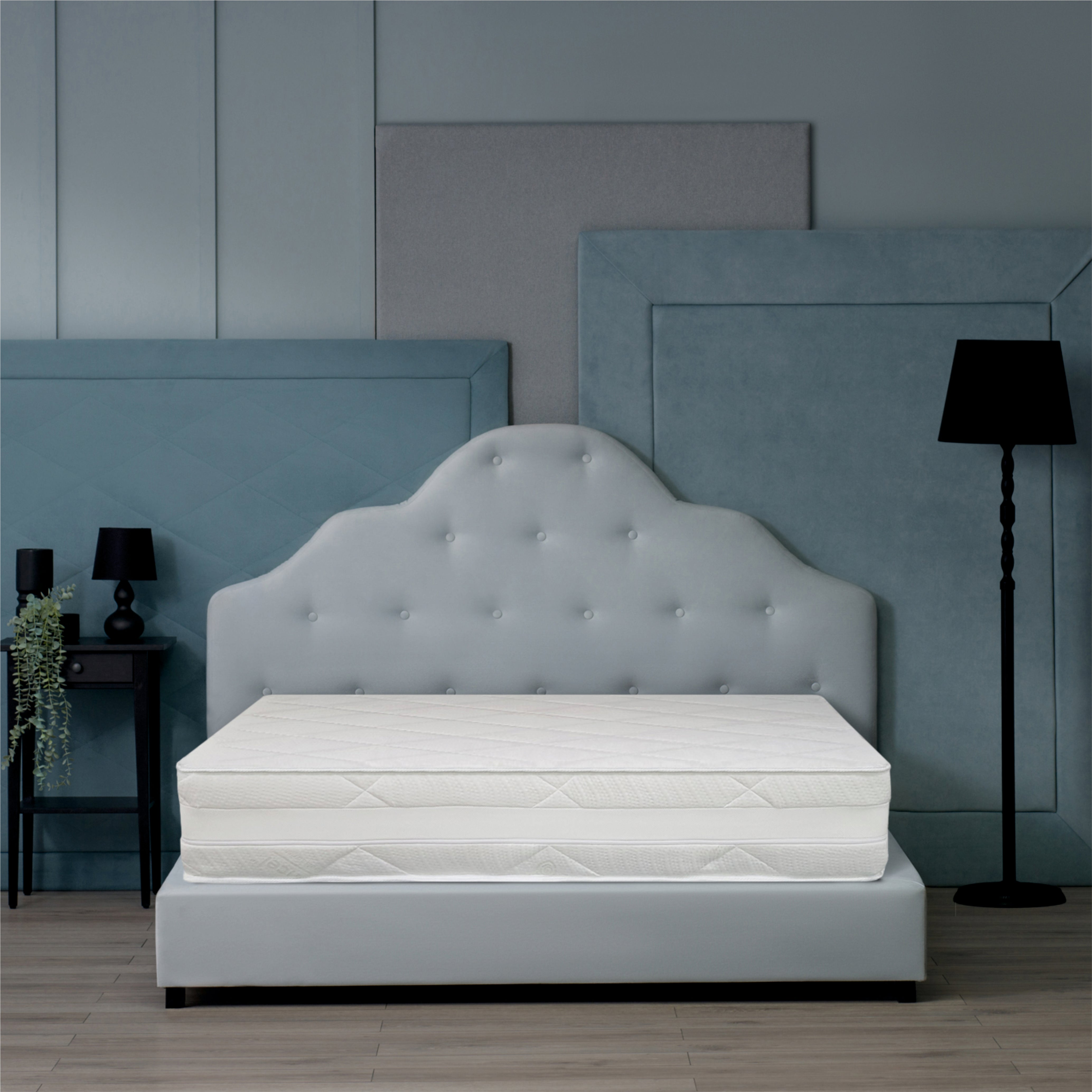 Saltea ortopedica Best Sleep Grande 30 cm, pentru persoane cu greutate, spuma poliuretanica/memory cocos, husa cu tencel