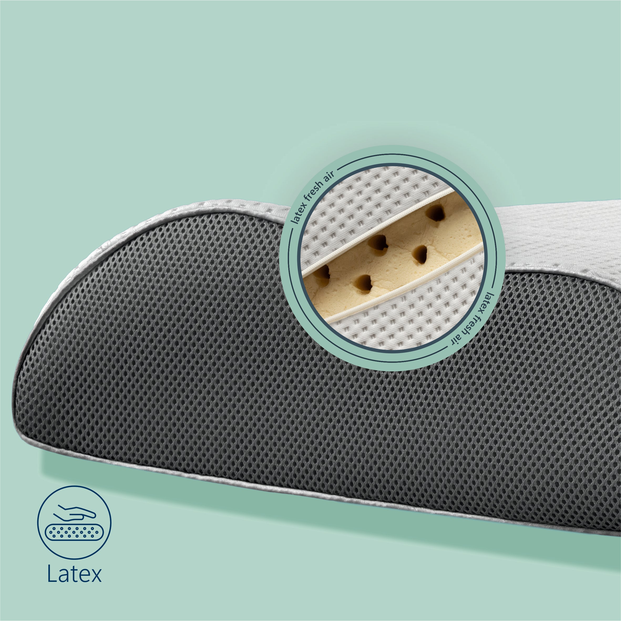 Perna Best Sleep, ErgoLuxe Latex, anatomica, husa detasabila