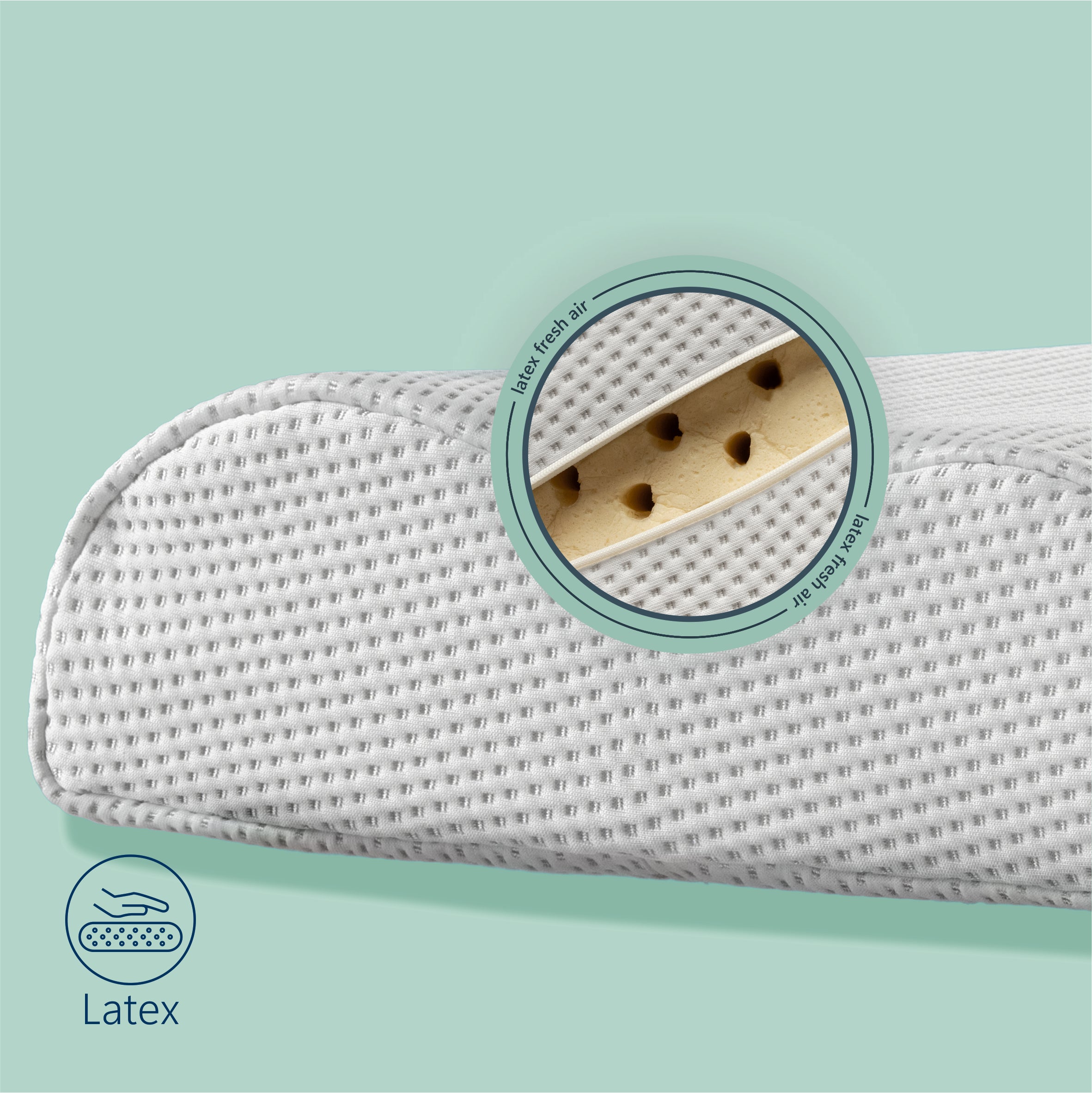 Perna Best Sleep Latex Ergo Confort, anatomica, husa detasabila