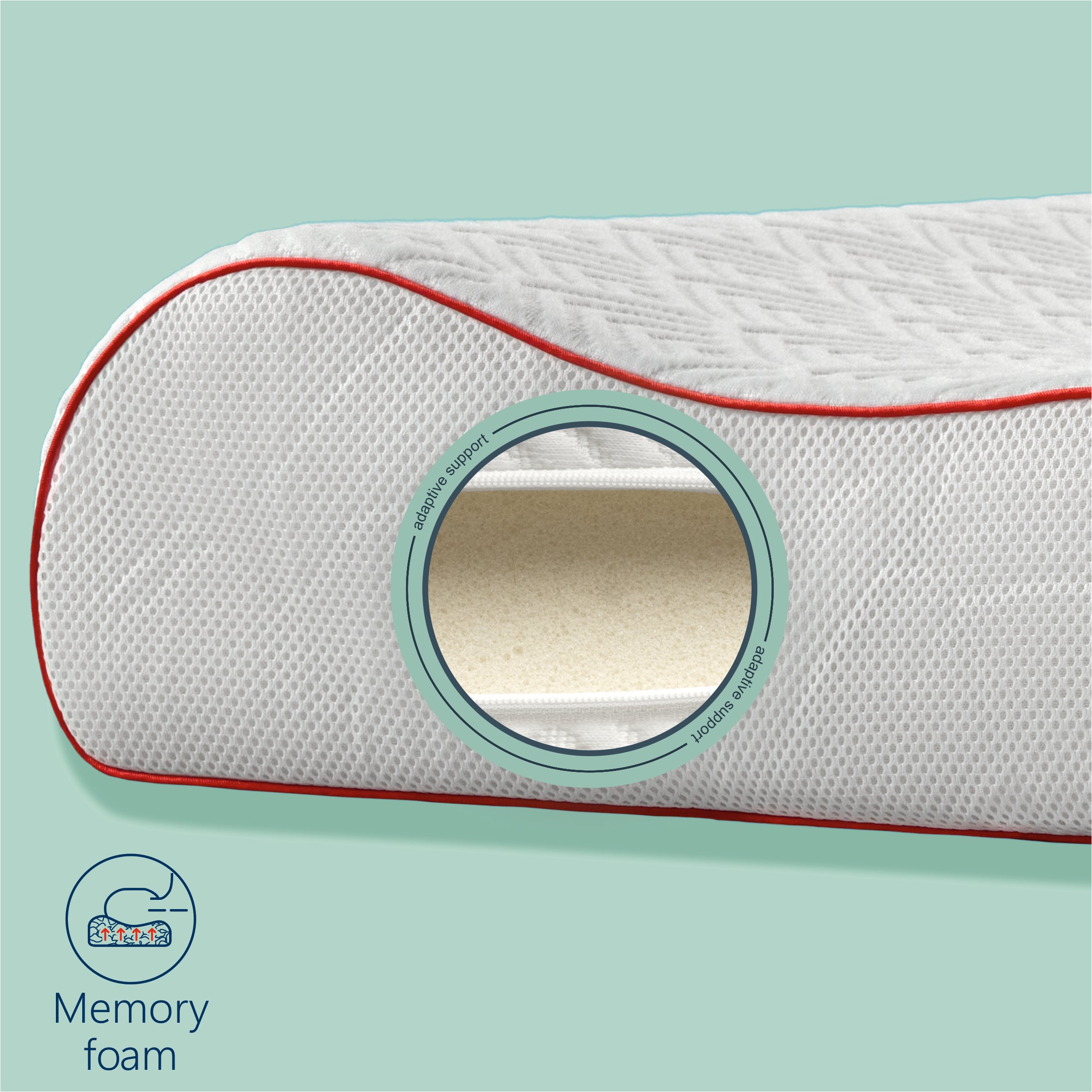 Best Sleep ErgoFlex Memory Pillow, anatomical, removable cover