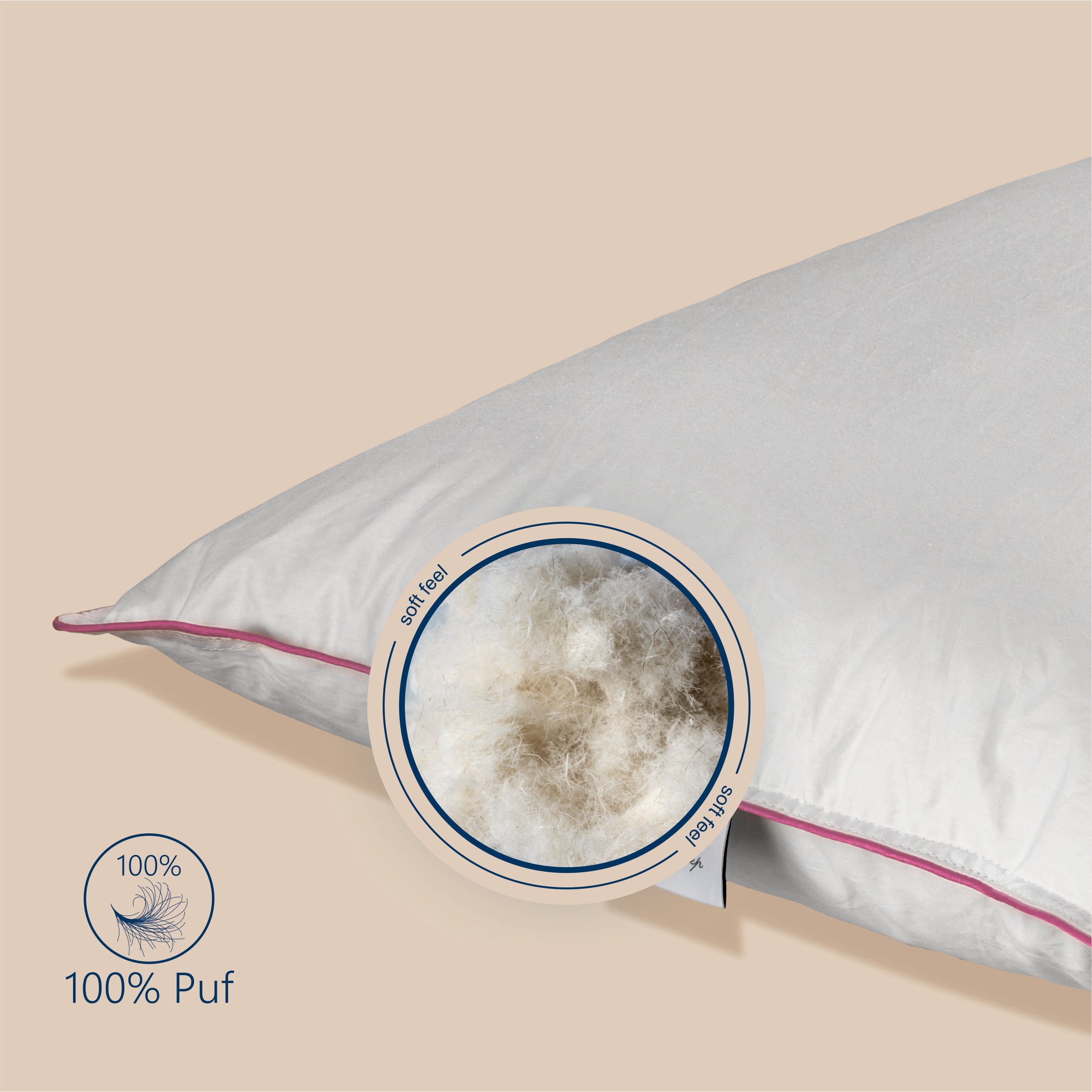 Perna Best Sleep Pink Hope, 100% puf gasca