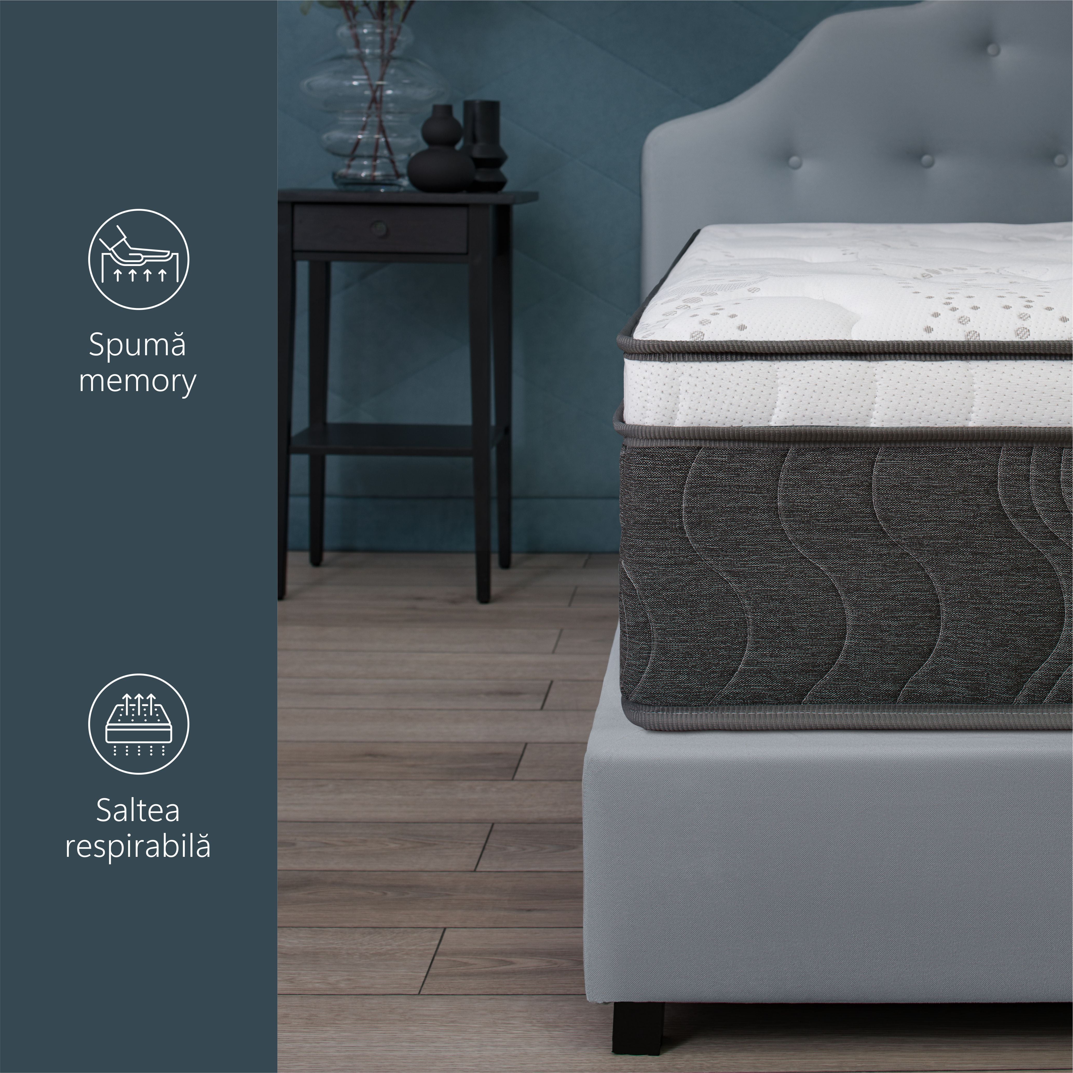 Saltea cu Memorie Total Care, 30cm, Spuma Poliuretanica, 5cn spuma Memory