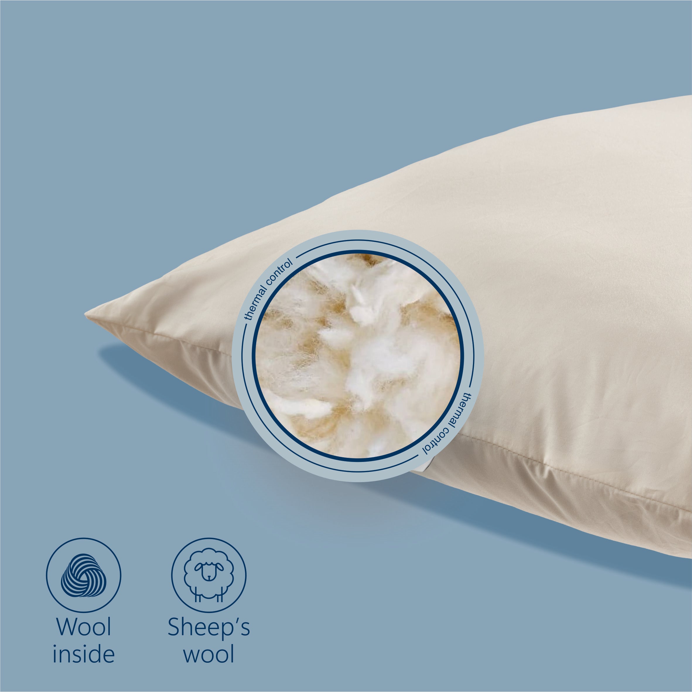 Perna Best Sleep WoolNest, umplutura lana, respirabila