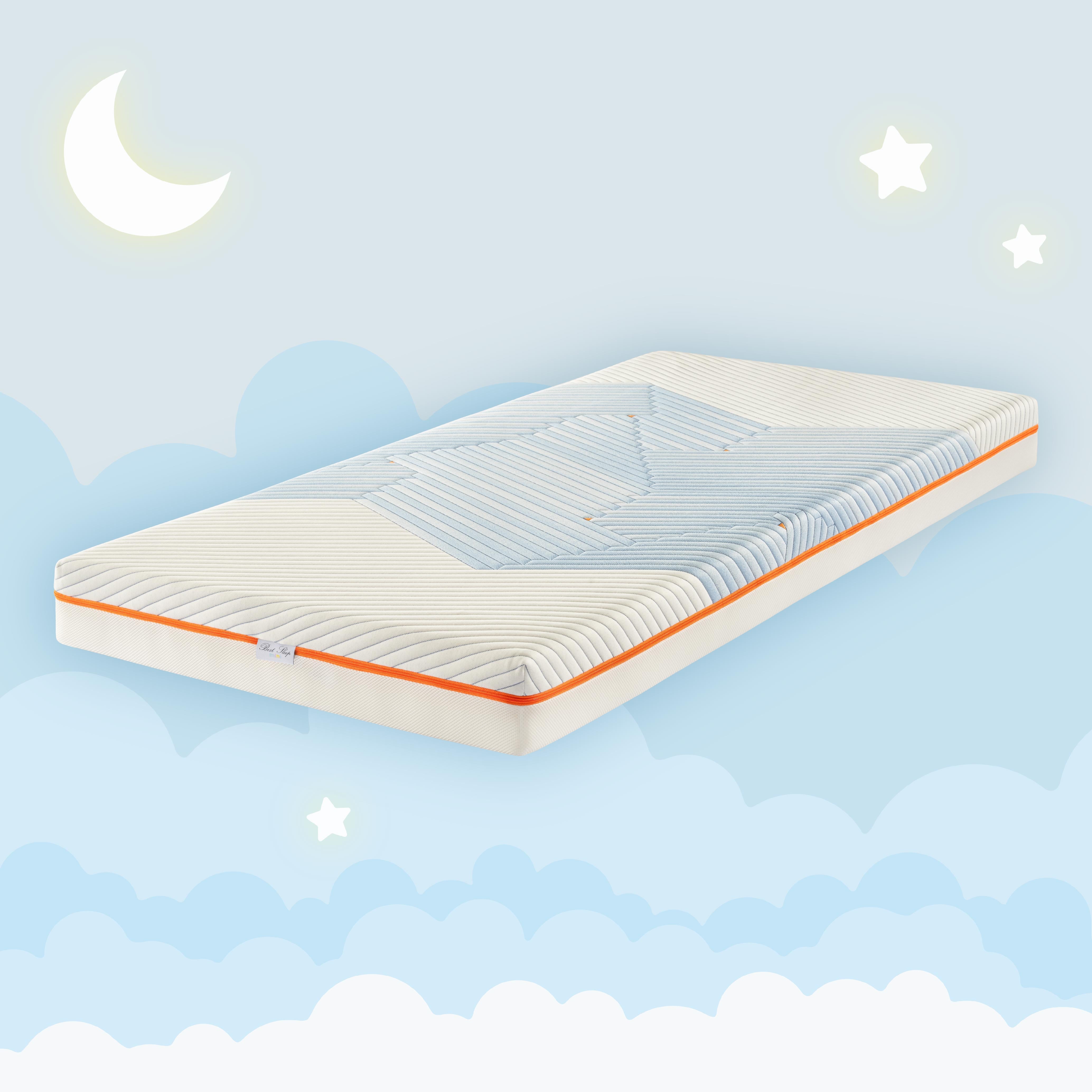 Saltea cu arcuri pocket, DreamStep Springy, Spuma Memory, H14 cm, husa tricot