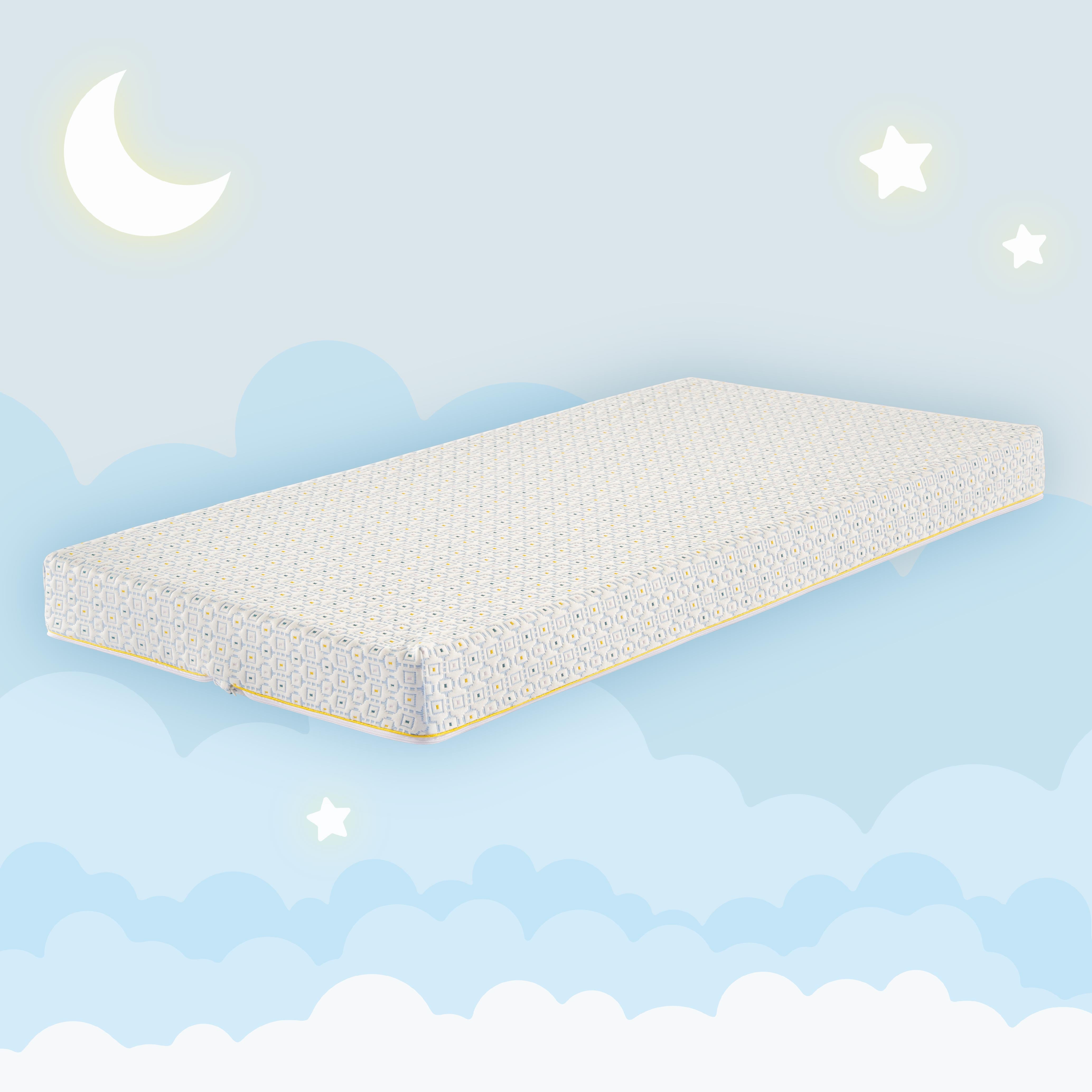 Saltea cu spuma high resilience DreamStep Start, spuma poliuretanica, H15cm, husa tricot