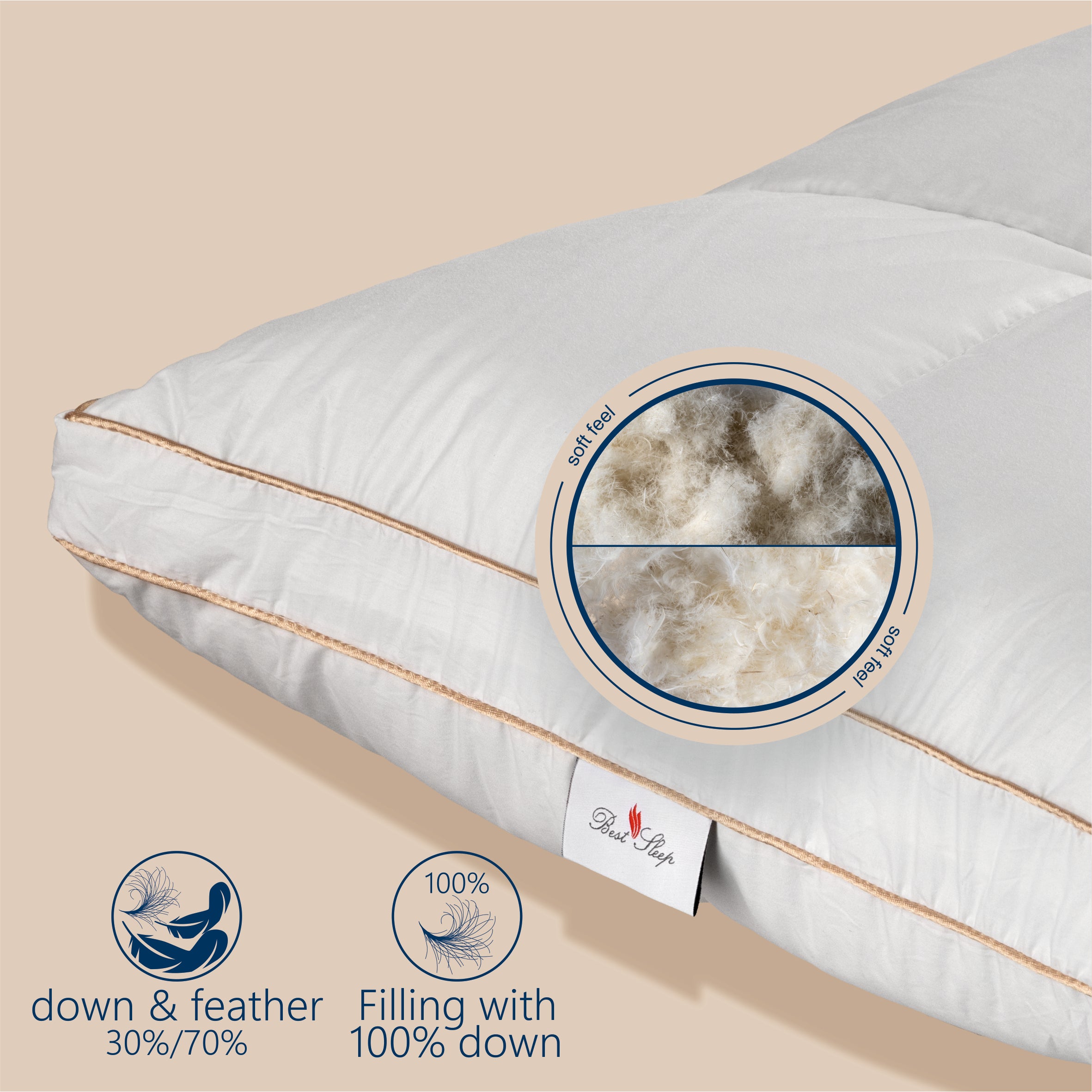 Perna Best Sleep Mosaic, husa detasabila, puf 30%, pana 70%