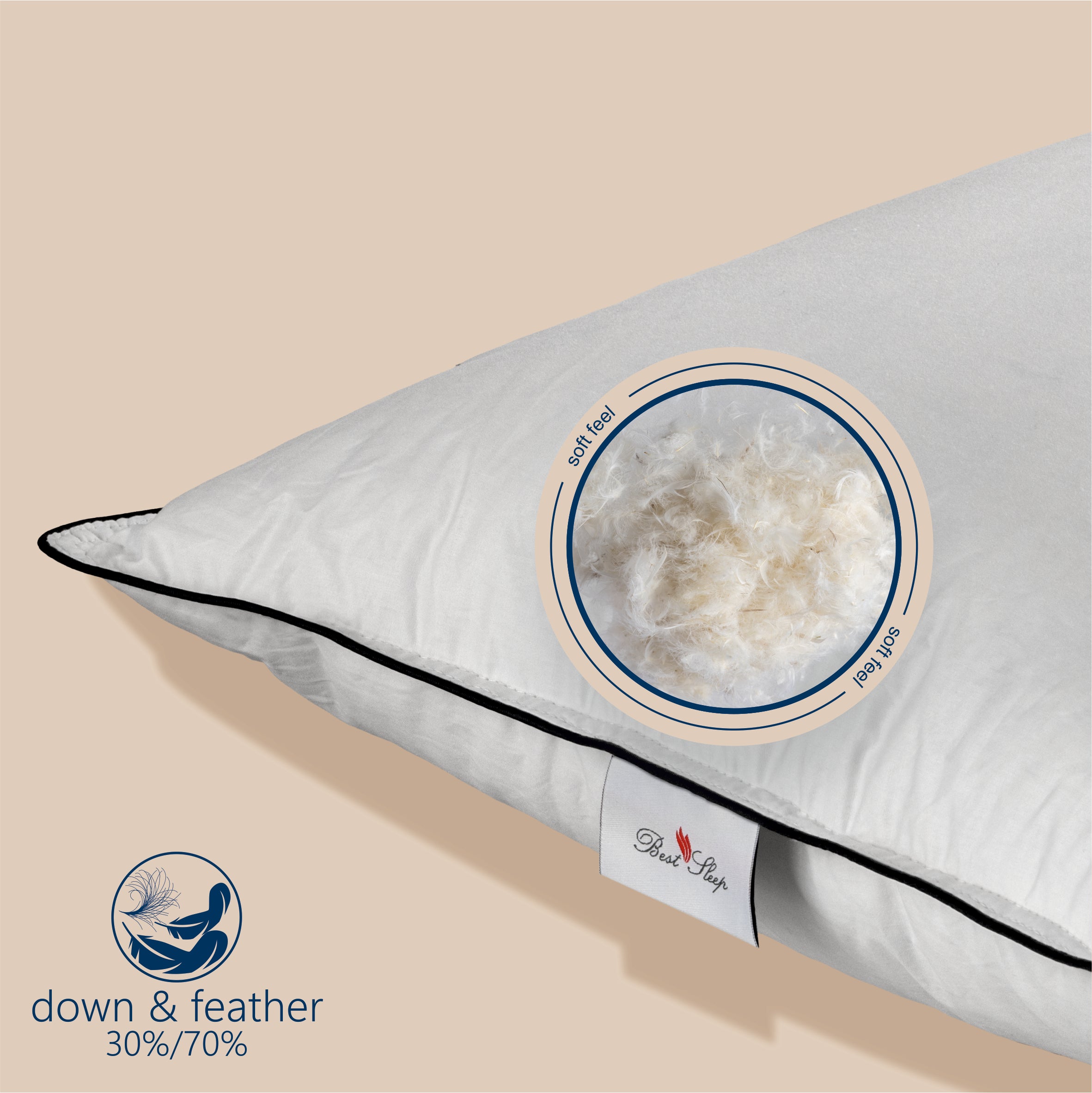 Perna Best Sleep Harmony, husa detasabila, puf 30%, pana 70%