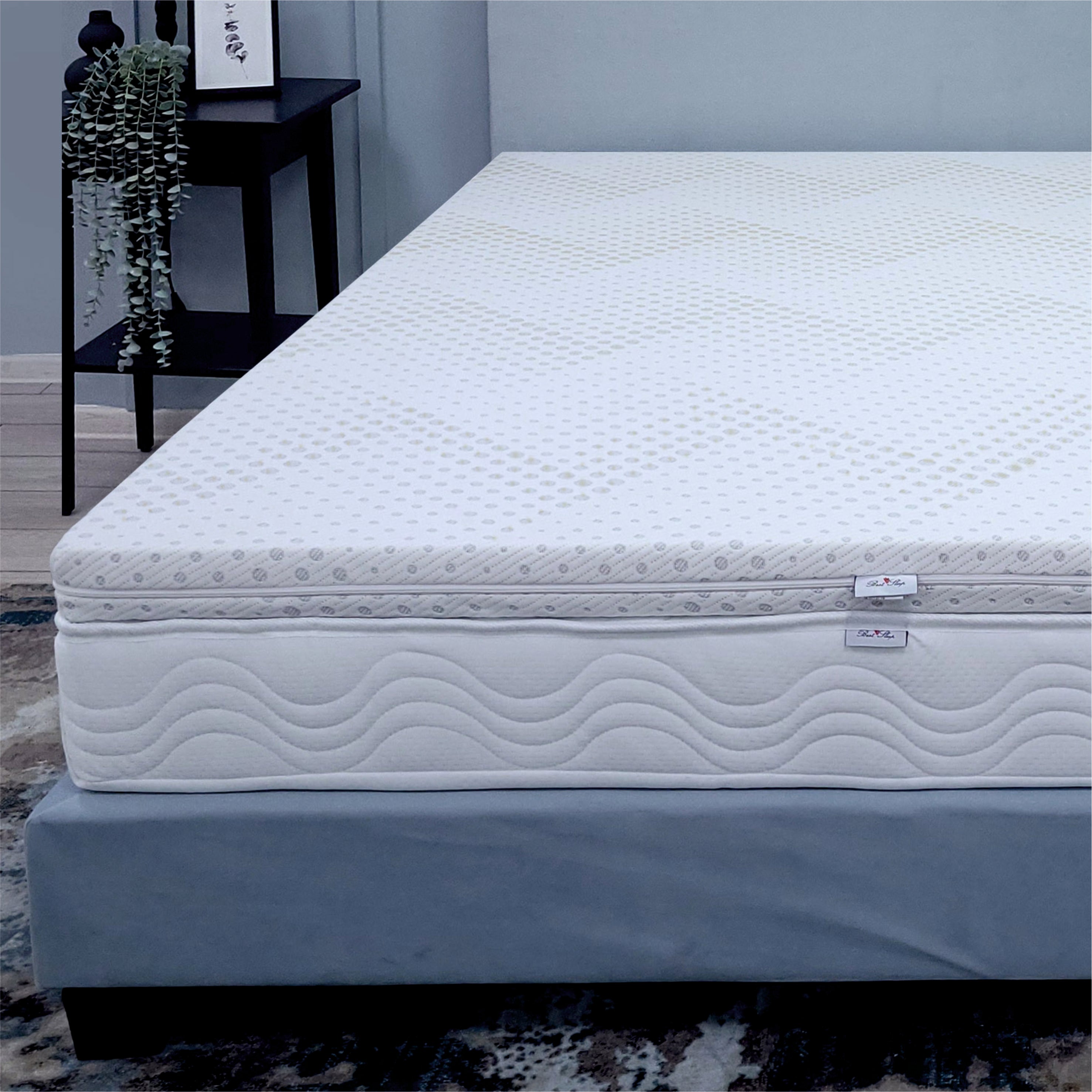 Topper Saltea Best Sleep Yellow Diamond, 4 +2 memory, husa detasabila