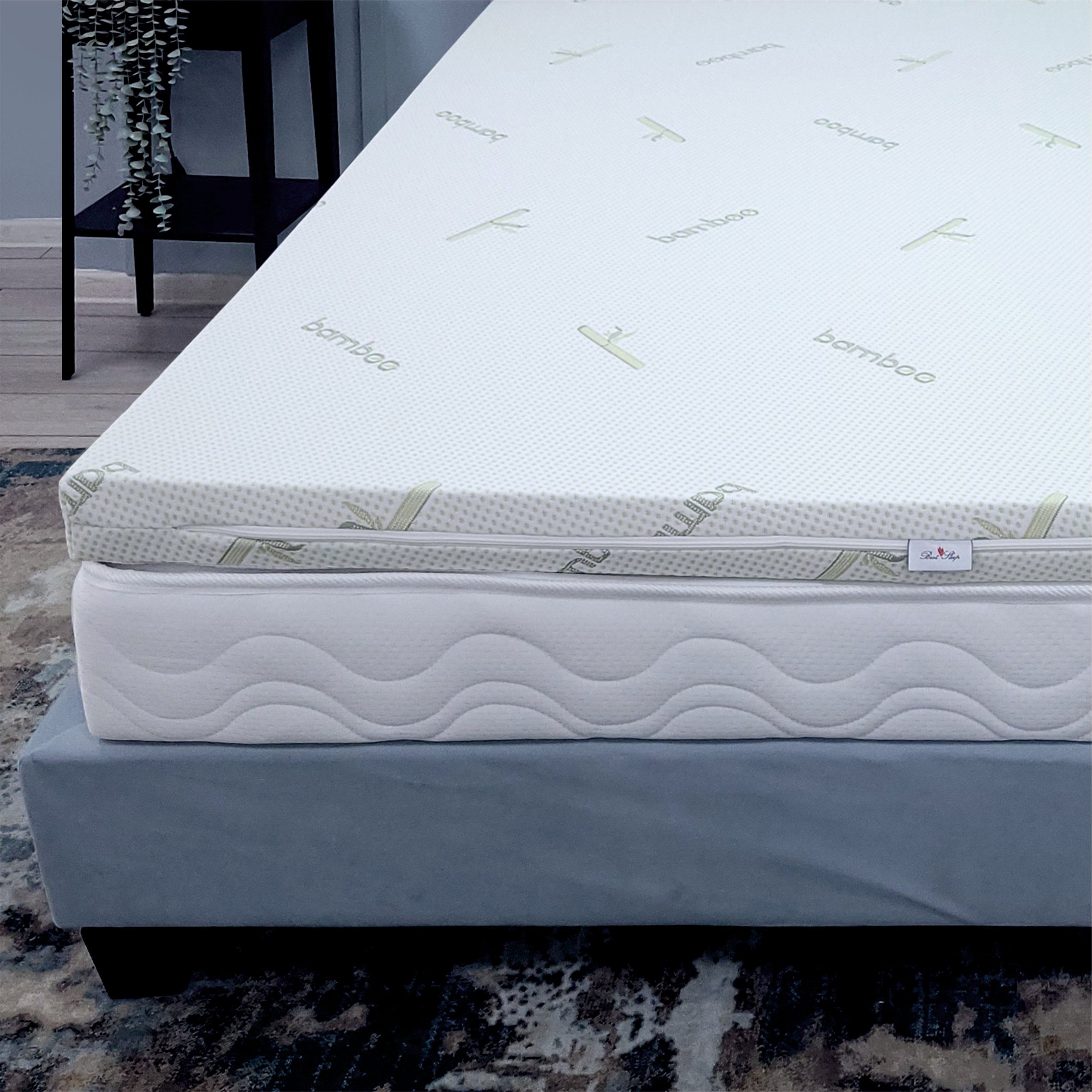 Topper Saltea Best Sleep Bamboo sense, 3+3 memory, husa detasabila