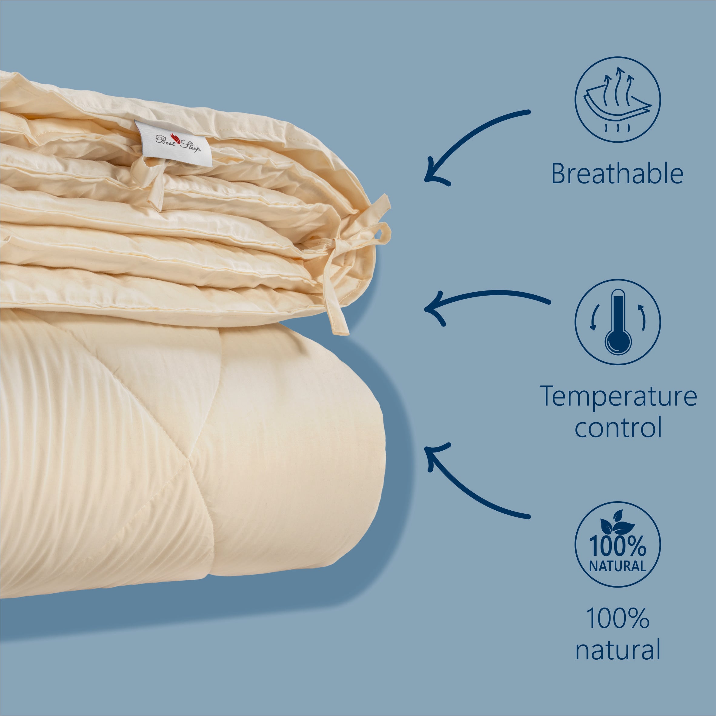 Pilota iarna Best Sleep ComfortWool Duo, umplutura lana