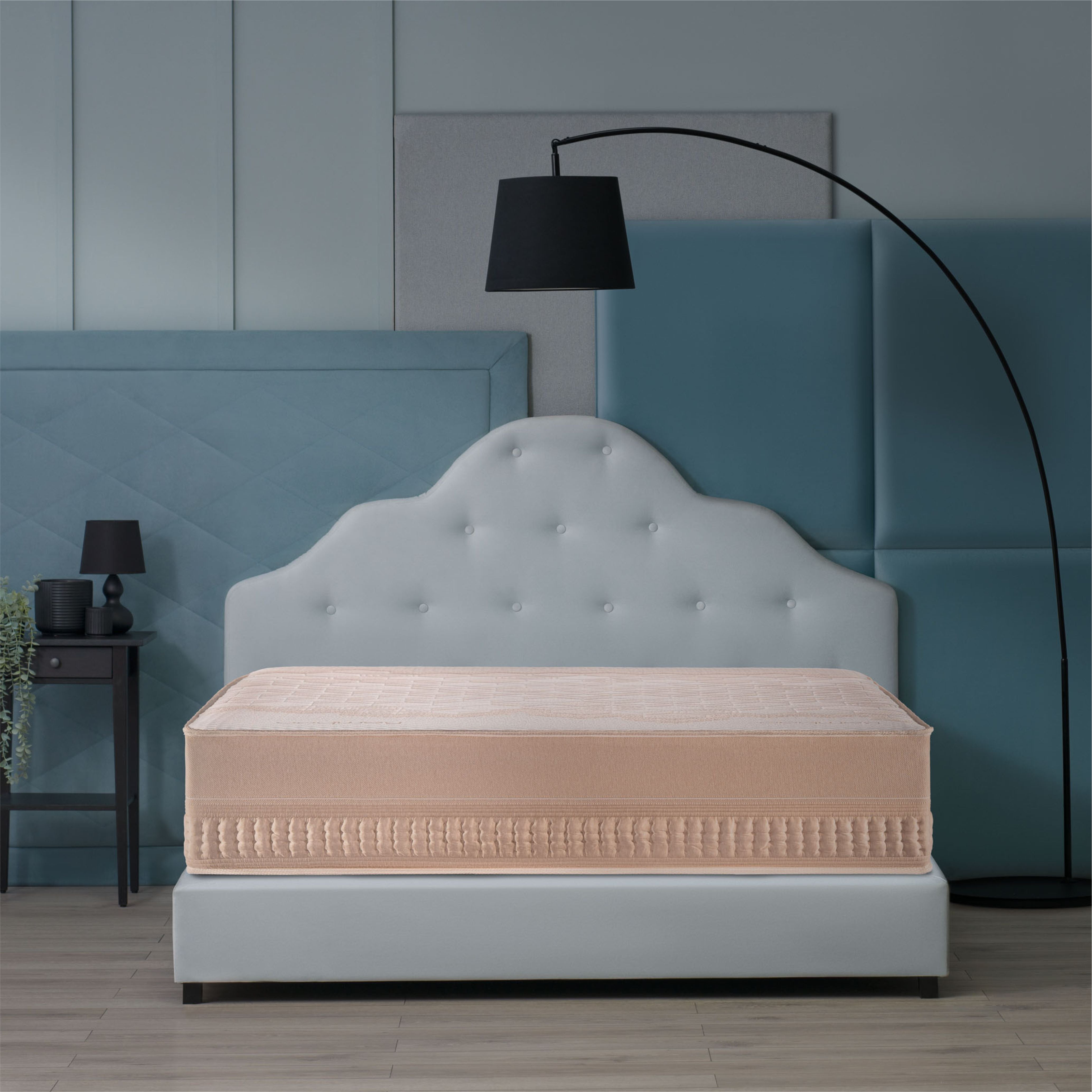 Saltea ortopedica Best Sleep Glamour, Arcuri Pocket, Latex 4 cm, 7 zone de confort, husa bambus, fermitate medie, 35 cm inaltime