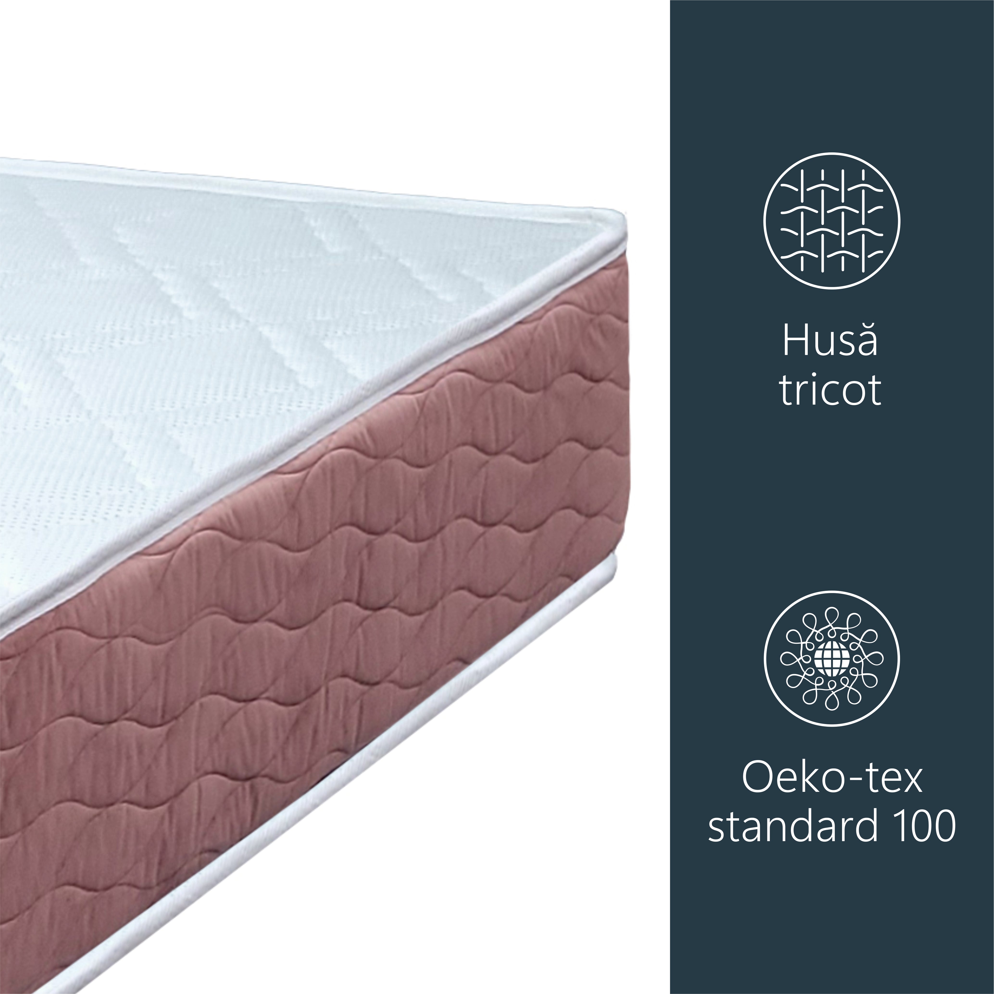 Saltea cu Memorie Best Sleep Pink Hope, 30cm, Spuma Poliuretanica, 5cm spuma Memory