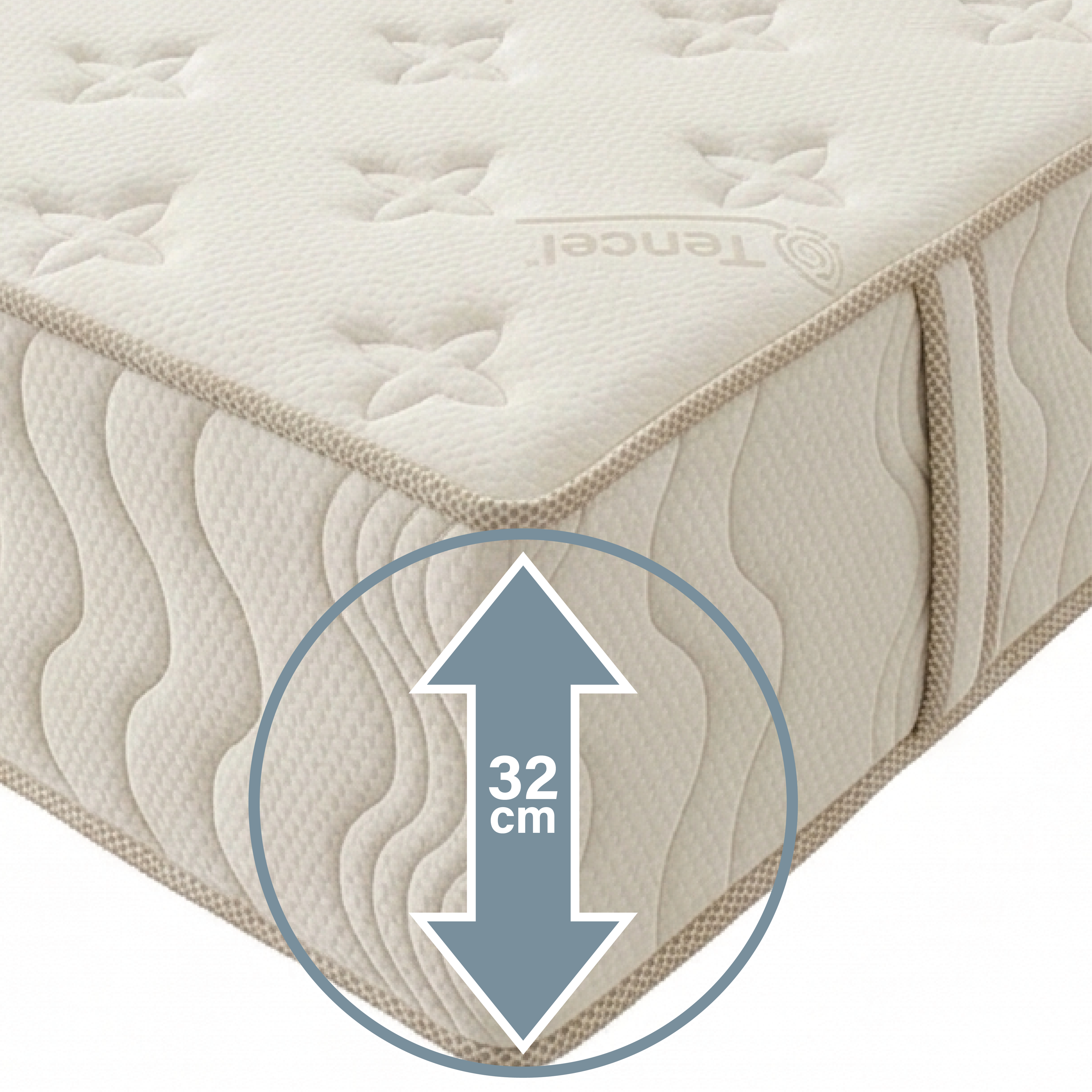 Saltea reversibila cu Arcuri Pocket Best Sleep  OrthoComfort, 32cm, memory, textil tencel